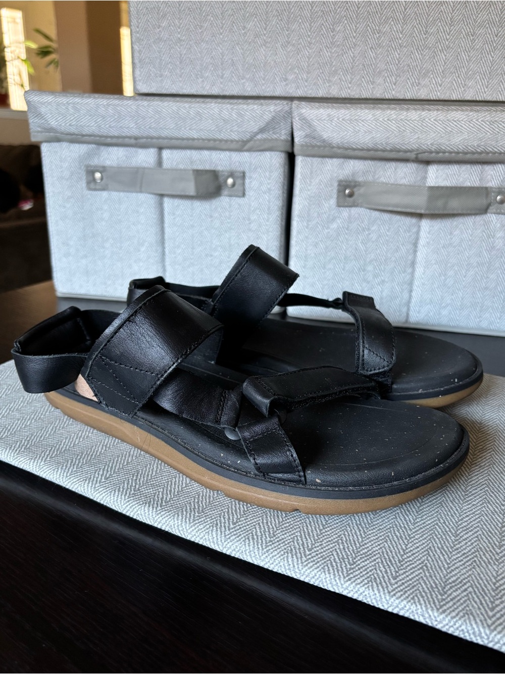 Teva Black Velcro Sport Sandals